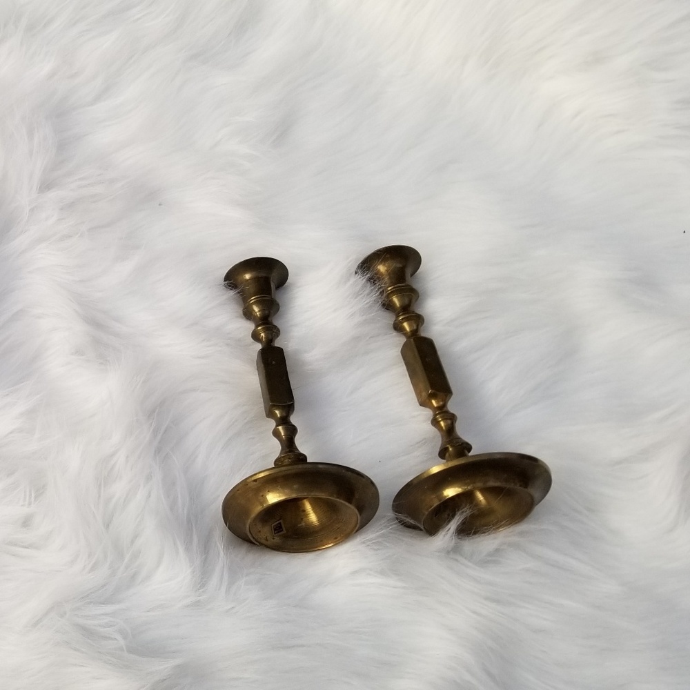 Vintage brass candlesticks